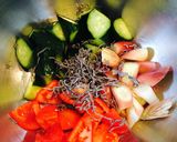お酒のおつまみ三つの野菜バルサミコ酢和え作り方4写真