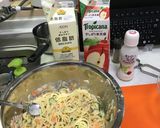 超簡単。マックに行く前にパスタサラダパン作り方23写真
