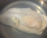 簡単（ネギダレ無し）鶏ムネ肉の蒸し鶏作り方3写真
