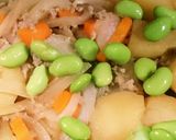 簡単フライパンひき肉じゃが☆常備菜おかず作り方8写真