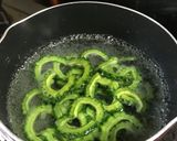簡単苦くないゴーヤと豆腐の玉子綴じ作り方2写真
