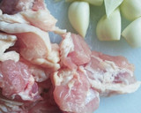 ☆鶏肉とらっきょうのアヒージョ☆作り方1写真