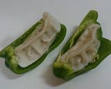 餃子チーズ詰めピーマンのグリル焼き作り方1写真