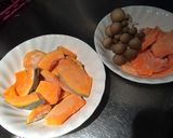 すぐ出来る！かぼちゃとにんじんの素朴煮作り方1写真
