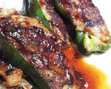 簡単♪ピリ辛♪ピーマンの肉詰め大人味タレ作り方9写真