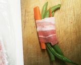 いんげんとにんじん2色の豚肉巻き＊煮物＊作り方3写真