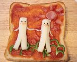 モッツァレア星人で✿お絵かきピザトースト作り方5写真