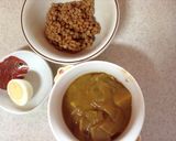 残りカレーとチーズ納豆の油揚げつつみ作り方1写真