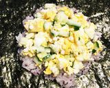 キャラ弁☆ゆかり卵のくまモンなおにぎらず作り方4写真