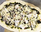 海苔の佃煮とイカのピザ！作り方2写真