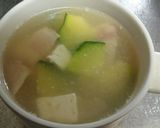 ズッキーニと豆腐入りスープ作り方6写真