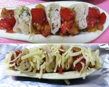 餃子のチーズ焼き*ナスボード作り方8写真