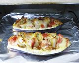 餃子のチーズ焼き*ナスボード作り方9写真