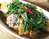 簡単！薬味たっぷり鯖缶と厚揚げの煮物作り方7写真