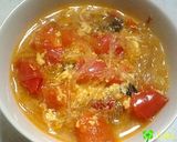 麻婆春雨de簡単★トマたまスープ作り方5写真
