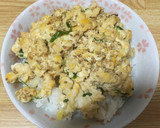 超簡単☆絹ごし豆腐のふわふわ卵とじ丼作り方5写真
