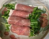 豆苗と豚（しゃぶしゃぶ肉）の簡単レンジ✧作り方2写真