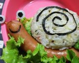 梅雨時期に♡超簡単！かたつむりのキャラ弁作り方3写真