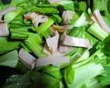 ＊チンゲン菜とハムの炒め＊作り方4写真
