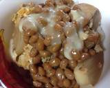 夕食の残り活用！親子納豆丼作り方3写真