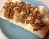 夕食の残りで！親子納豆トースト作り方6写真
