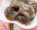 茹でコンニャク＊チアシードたれ作り方3写真