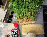 豆苗と大根のわさびマヨサラダ作り方1写真