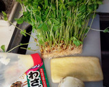 豆苗と大根のわさびマヨサラダ作り方1写真
