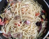 トマトとナスとジャンボぶなしめじのパスタ作り方10写真