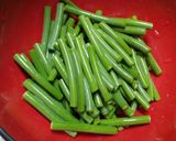 レンジで即席♪ニンニクの芽のおひたし作り方1写真