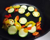 ズッキーニとパプリカの中華風炒め〜夏野菜作り方1写真