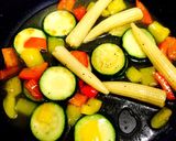 ズッキーニとパプリカの中華風炒め〜夏野菜作り方3写真