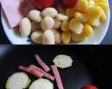 夏野菜と大豆のカレー炒めラーメン作り方1写真