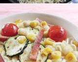 夏野菜と大豆のカレー炒めラーメン作り方3写真