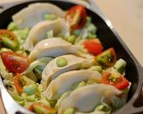 野菜と一緒に蒸すヘルシー餃子作り方2写真