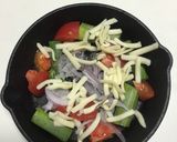 低糖質♪アスパラ&トマト＆チーズ&卵作り方2写真