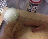 簡単おつまみ☆紅（くれない）のポテサラ作り方1写真
