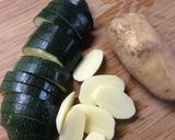 簡単ズッキーニとポテトの味噌マヨグラタン作り方1写真