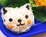 さけるチーズでふわふわ猫おにぎり作り方4写真