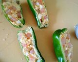 簡単♡お弁当にも♡ピーマンのえびたま詰め作り方4写真