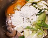 むき海老☆白ネギかき揚げ(無水鍋QC)作り方3写真