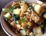 超簡単！納豆&夏野菜のたまご丼作り方6写真