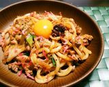 勝ちえびラー油が決め手のキムチ焼きうどん作り方4写真