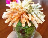 チーズdeカラフルフラワー作り方4写真