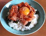 ちょっと贅沢な卵かけご飯〜サーモンの漬け作り方3写真