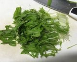 【コンビニお惣菜で】水菜とチキンのマリネ作り方1写真