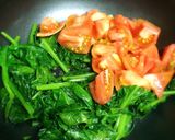 えびとほうれん草とトマトの中華炒め☆作り方9写真