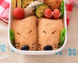 【キャラ弁】稲荷寿司でキツネ弁当作り方4写真