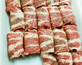 ガッツリ☆厚揚げの肉巻きとナスの生姜焼き作り方4写真
