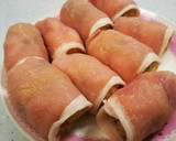 夏にさっぱり！豚と梅シソの肉巻きおにぎり作り方4写真
